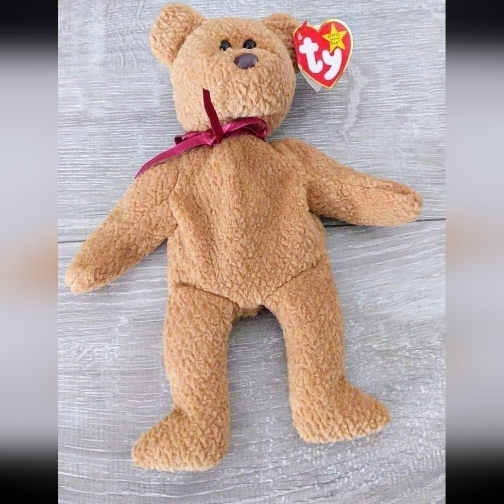 Vintage 1996 Curly The Bear Ty Beanie Baby